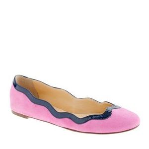 J. Crew pink/blue ballet flats
